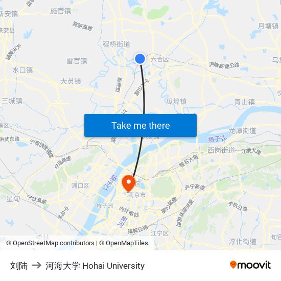 刘陆 to 河海大学 Hohai University map