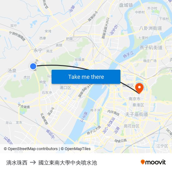 滴水珠西 to 國立東南大學中央噴水池 map