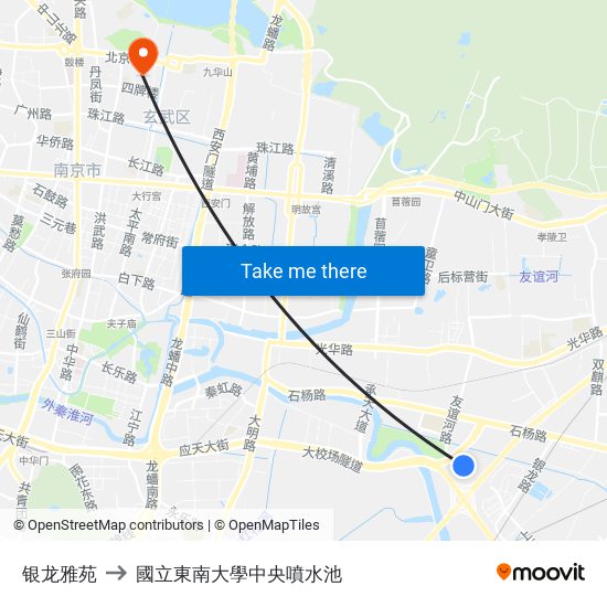 银龙雅苑 to 國立東南大學中央噴水池 map