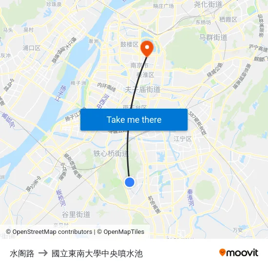 水阁路 to 國立東南大學中央噴水池 map