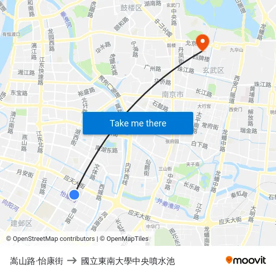 嵩山路·怡康街 to 國立東南大學中央噴水池 map