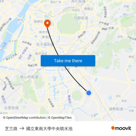 芝兰路 to 國立東南大學中央噴水池 map