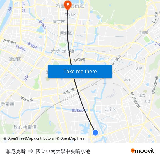 菲尼克斯 to 國立東南大學中央噴水池 map