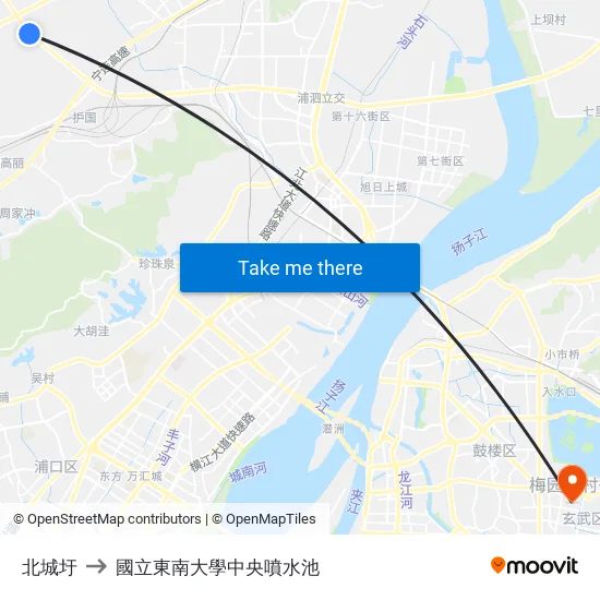 北城圩 to 國立東南大學中央噴水池 map