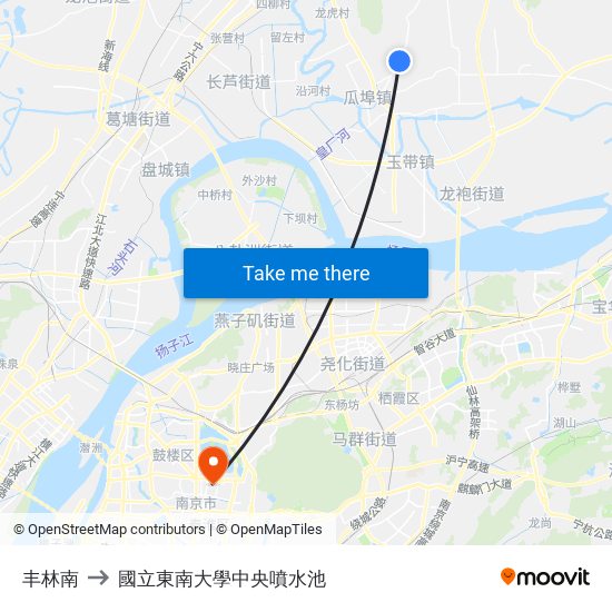 丰林南 to 國立東南大學中央噴水池 map
