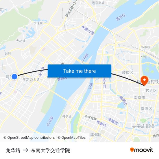 龙华路 to 东南大学交通学院 map