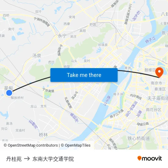 丹桂苑 to 东南大学交通学院 map