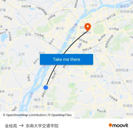 金桂苑 to 东南大学交通学院 map