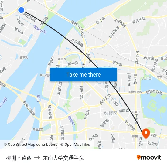 柳洲南路西 to 东南大学交通学院 map