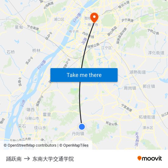 踊跃南 to 东南大学交通学院 map