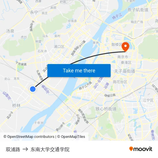 双浦路 to 东南大学交通学院 map
