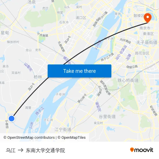 乌江 to 东南大学交通学院 map