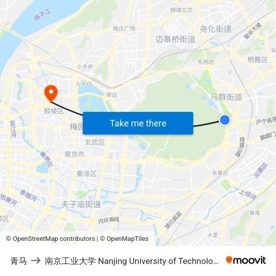 青马 to 南京工业大学 Nanjing University of Technology map
