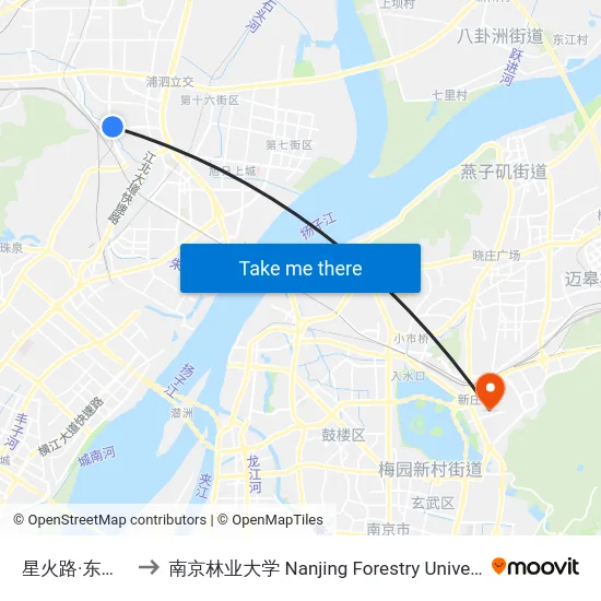 星火路·东大路 to 南京林业大学 Nanjing Forestry University map