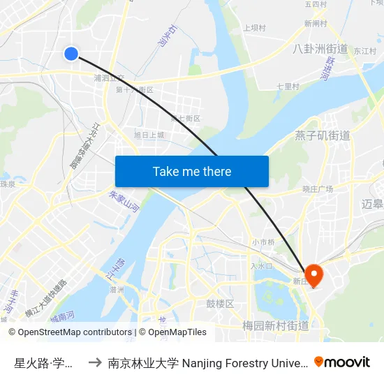 星火路·学府路 to 南京林业大学 Nanjing Forestry University map