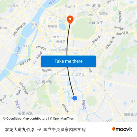 双龙大道九竹路 to 国立中央皇家园林学院 map