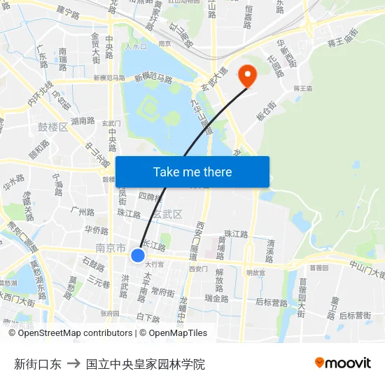新街口东 to 国立中央皇家园林学院 map