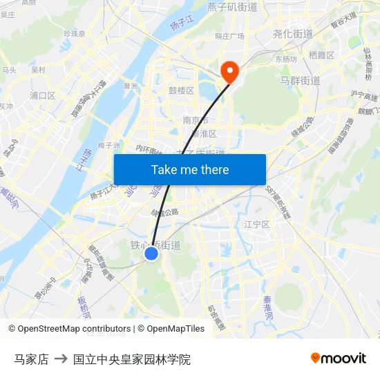 马家店 to 国立中央皇家园林学院 map