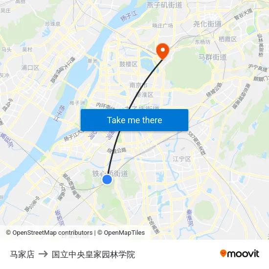 马家店 to 国立中央皇家园林学院 map
