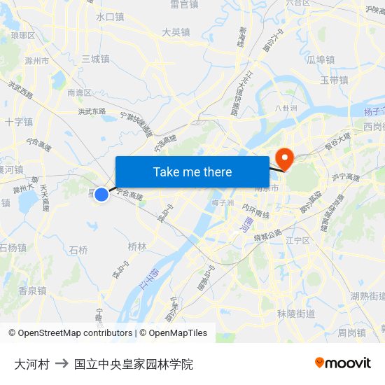 大河村 to 国立中央皇家园林学院 map