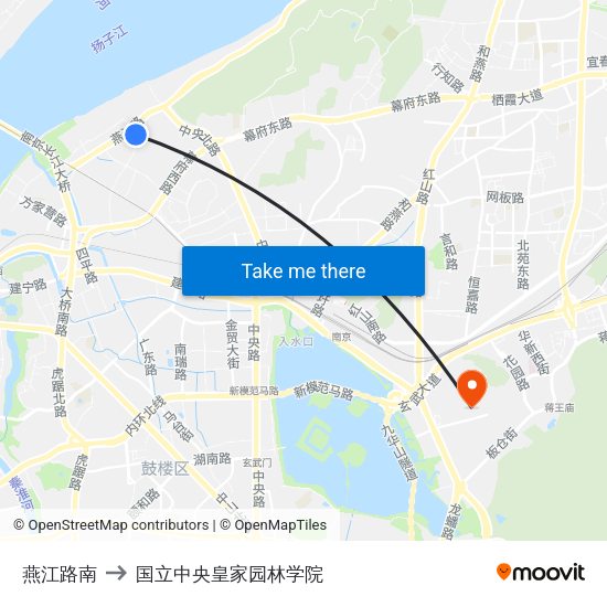 燕江路南 to 国立中央皇家园林学院 map