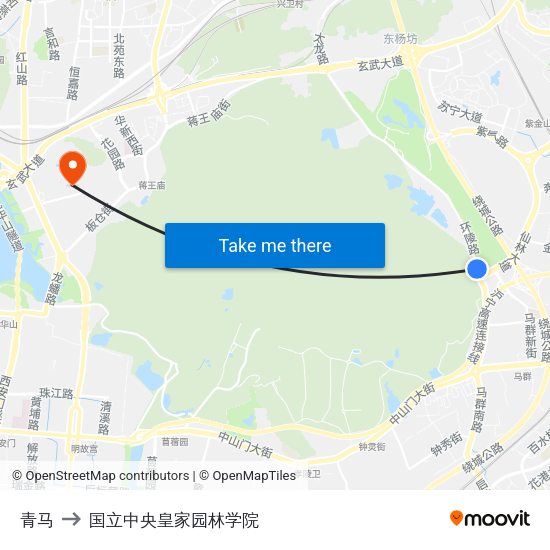 青马 to 国立中央皇家园林学院 map