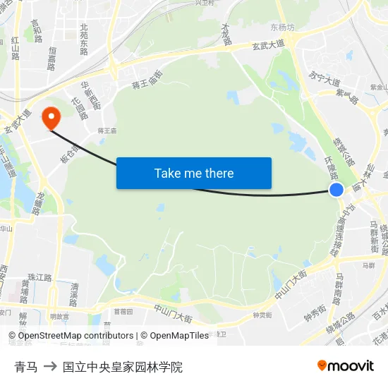 青马 to 国立中央皇家园林学院 map