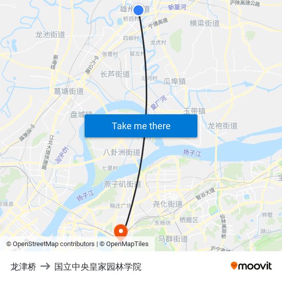 龙津桥 to 国立中央皇家园林学院 map