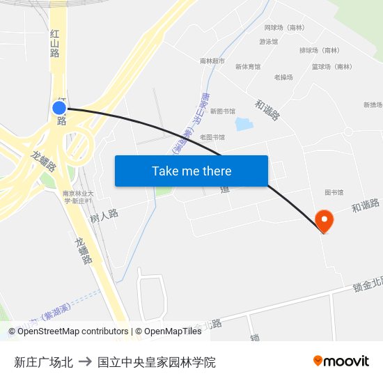 新庄广场北 to 国立中央皇家园林学院 map