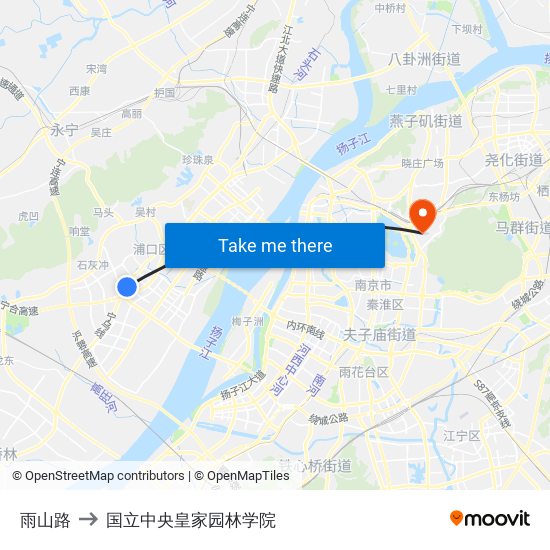 雨山路 to 国立中央皇家园林学院 map