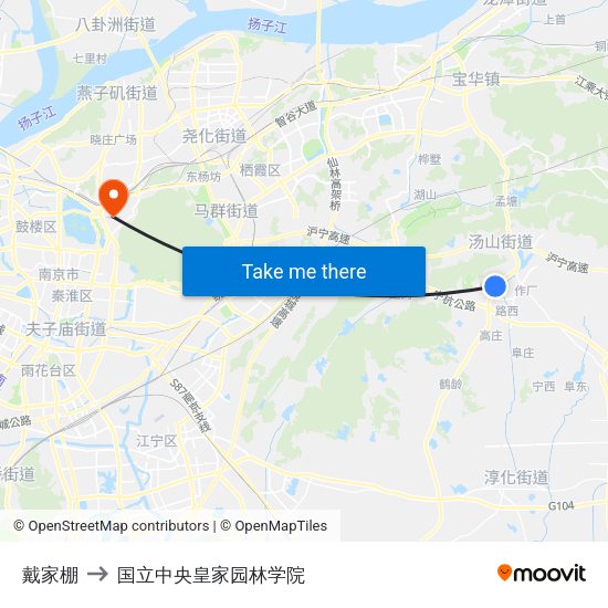 戴家棚 to 国立中央皇家园林学院 map