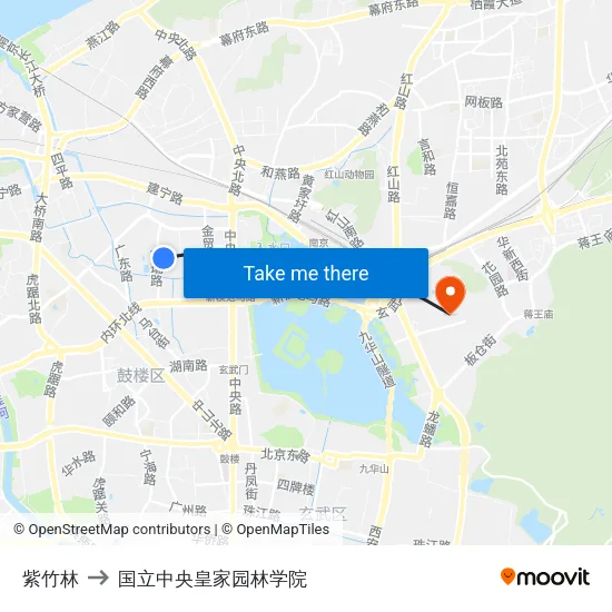 紫竹林 to 国立中央皇家园林学院 map
