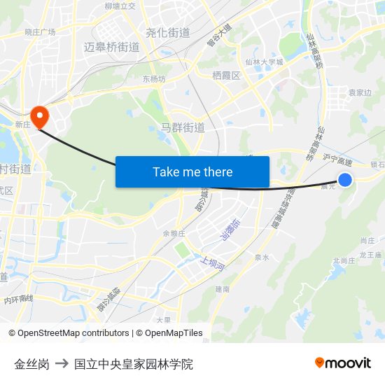 金丝岗 to 国立中央皇家园林学院 map