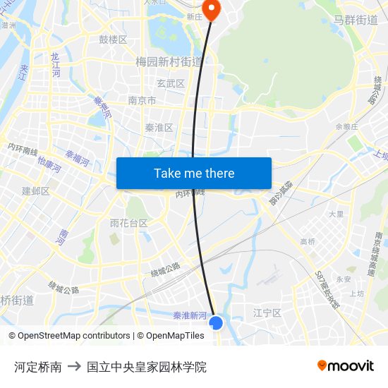 河定桥南 to 国立中央皇家园林学院 map