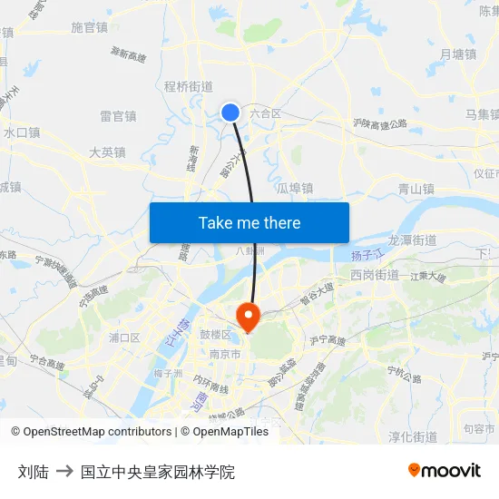 刘陆 to 国立中央皇家园林学院 map