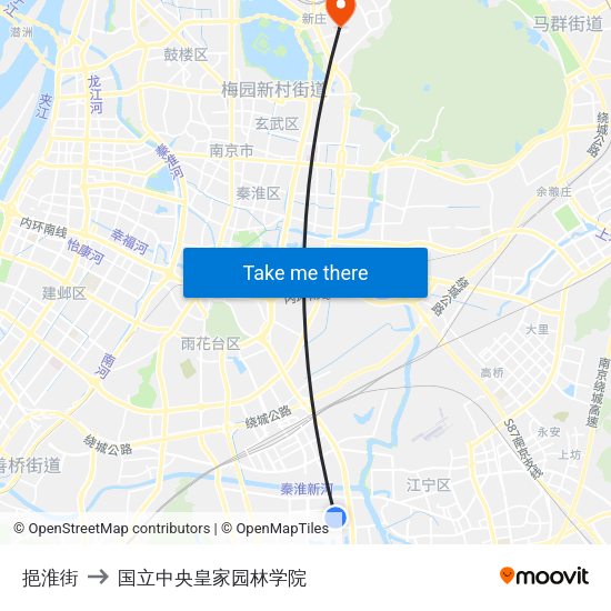 挹淮街 to 国立中央皇家园林学院 map
