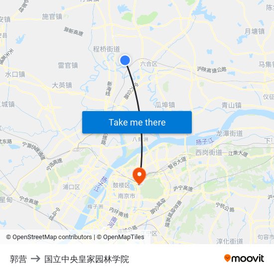 郭营 to 国立中央皇家园林学院 map