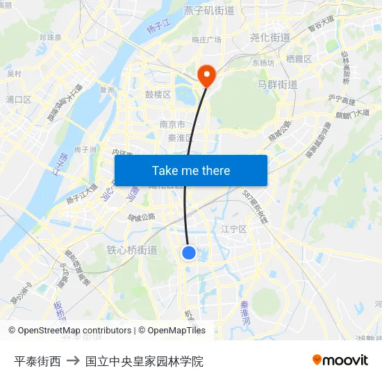 平泰街西 to 国立中央皇家园林学院 map