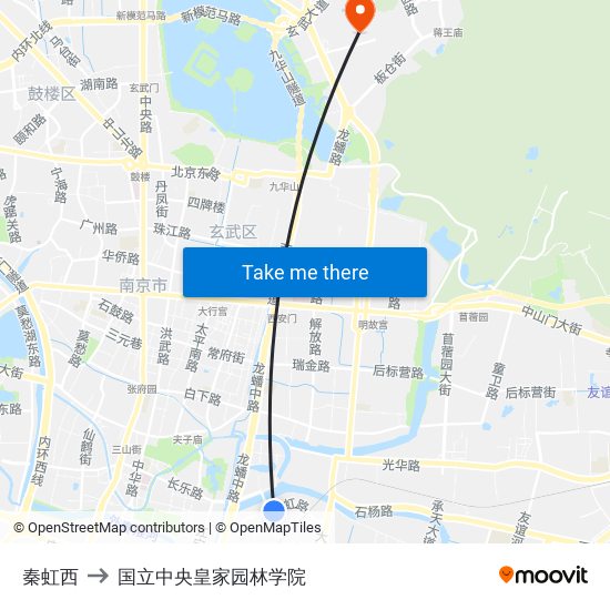 秦虹西 to 国立中央皇家园林学院 map