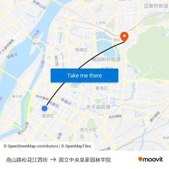 燕山路松花江西街 to 国立中央皇家园林学院 map