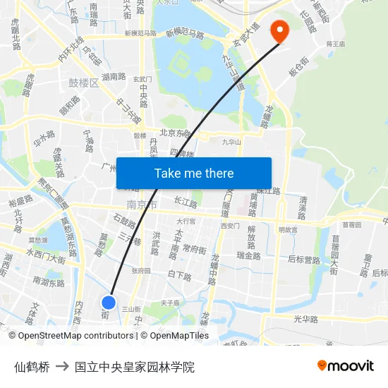 仙鹤桥 to 国立中央皇家园林学院 map