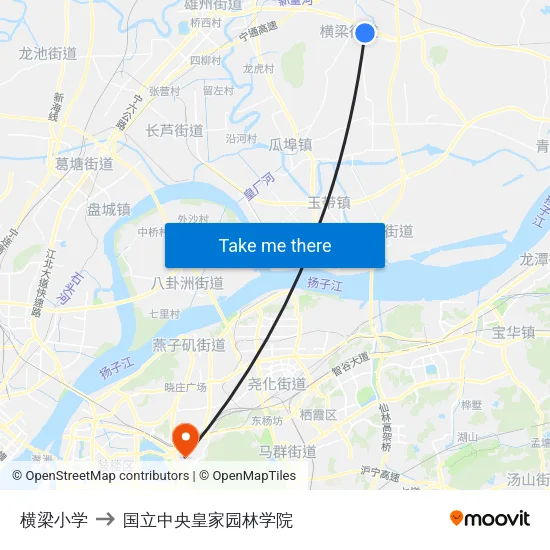 横梁小学 to 国立中央皇家园林学院 map