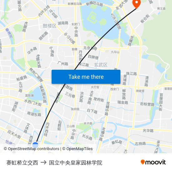 赛虹桥立交西 to 国立中央皇家园林学院 map