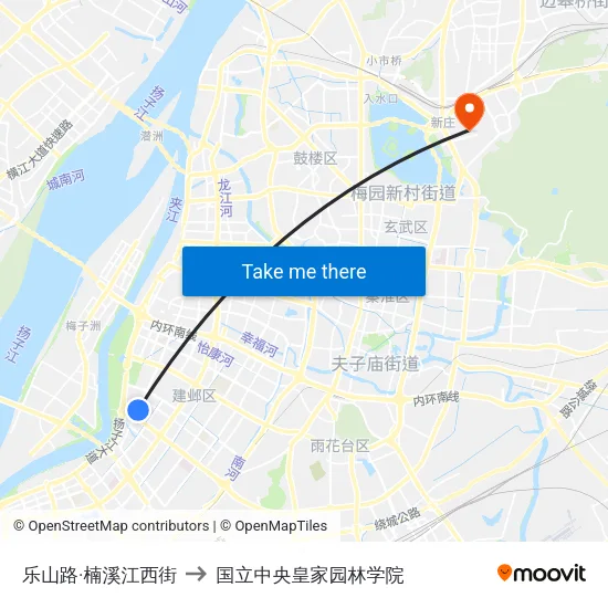 乐山路·楠溪江西街 to 国立中央皇家园林学院 map