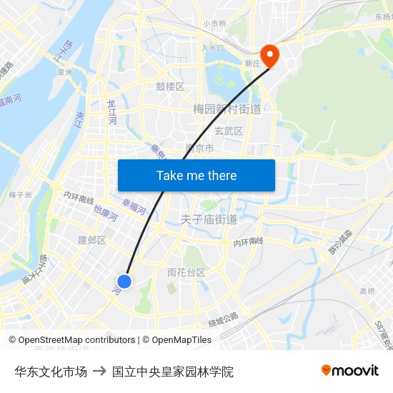 华东文化市场 to 国立中央皇家园林学院 map