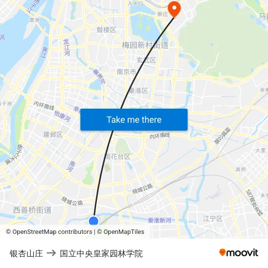 银杏山庄 to 国立中央皇家园林学院 map