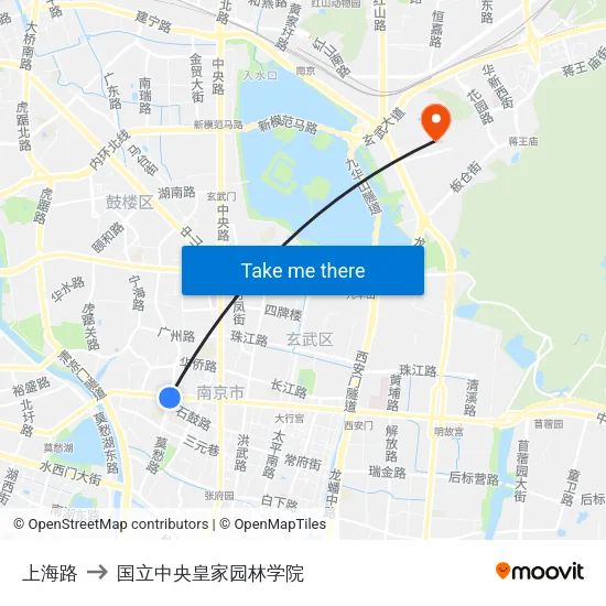 上海路 to 国立中央皇家园林学院 map