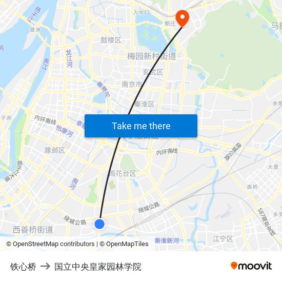 铁心桥 to 国立中央皇家园林学院 map