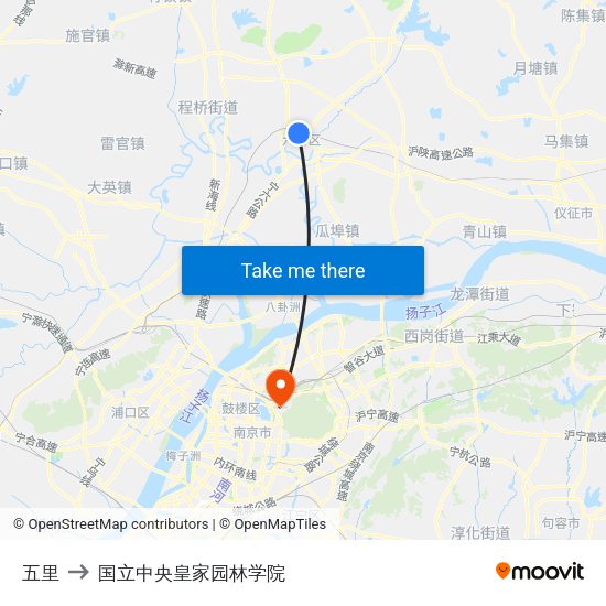 五里 to 国立中央皇家园林学院 map