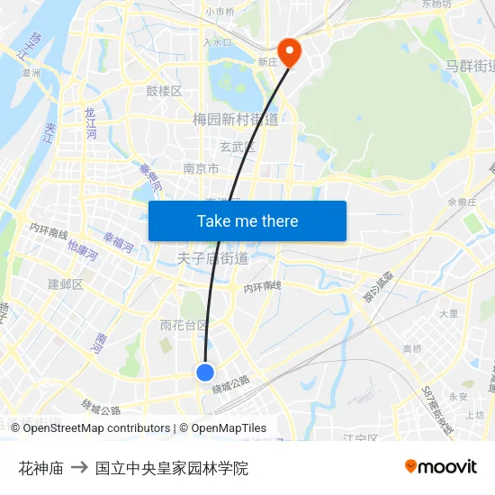 花神庙 to 国立中央皇家园林学院 map